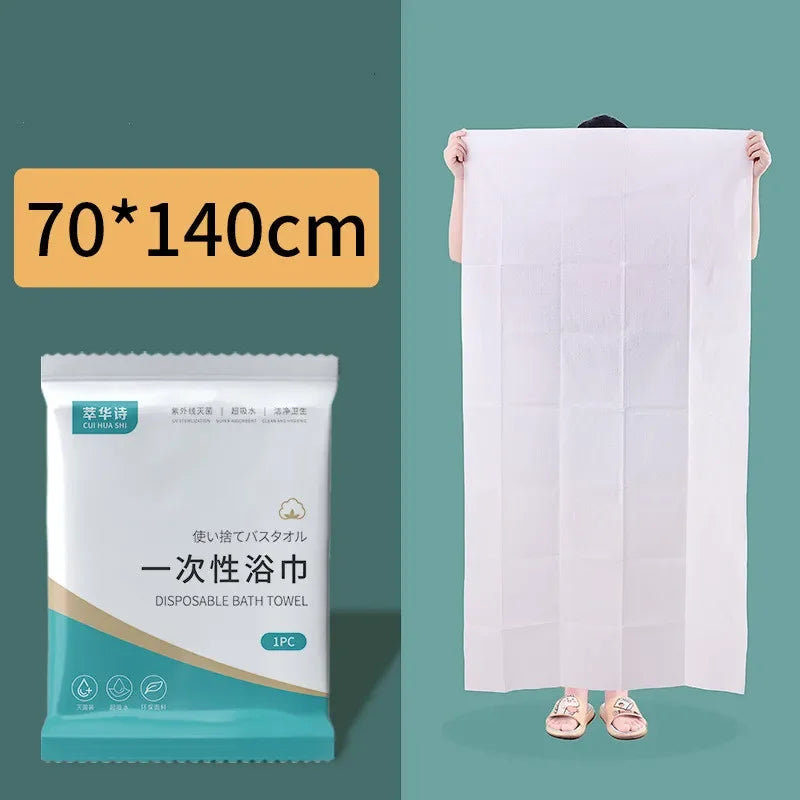 Disposable Compressed Bath Towel - 30x50 cm, 70x140