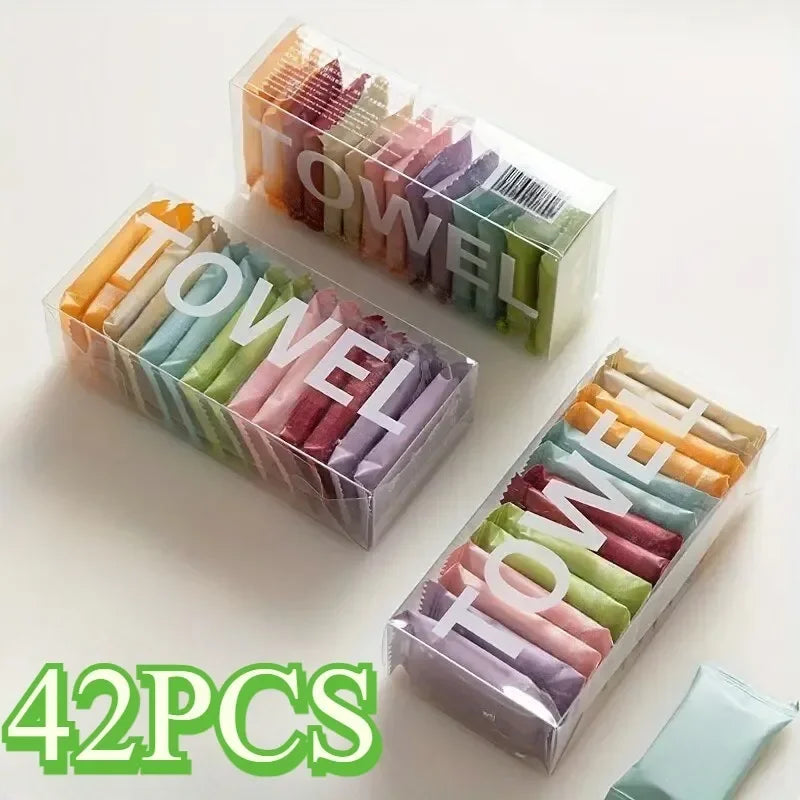 14/28/42PCS Disposable Compressed Towels