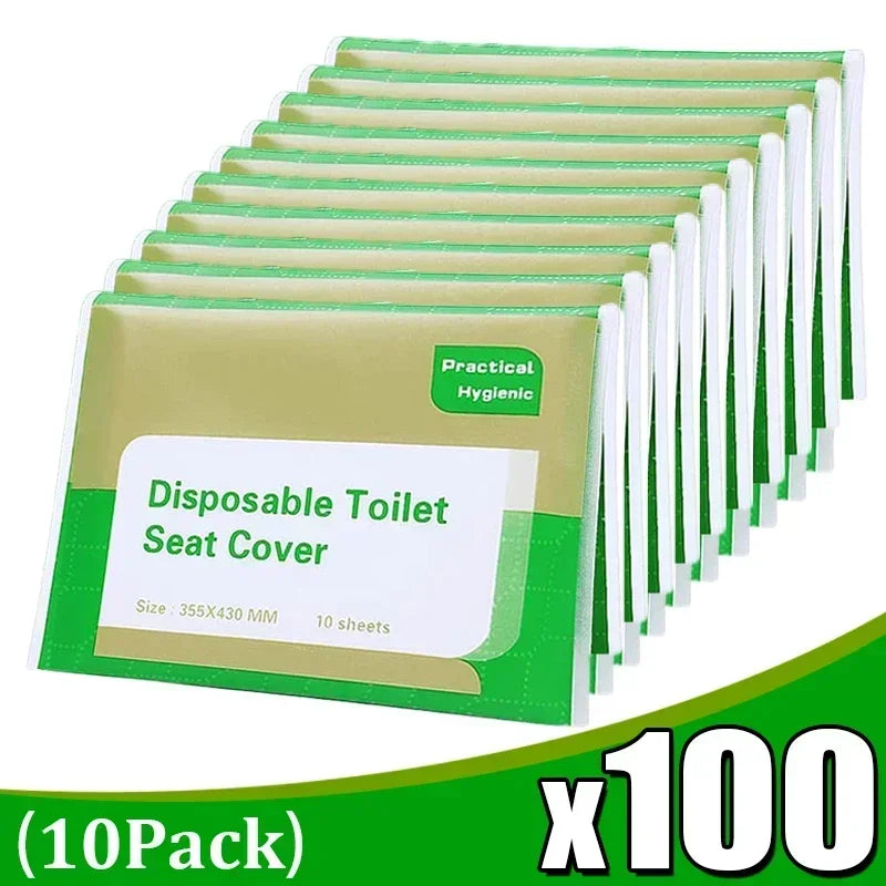 10/100pcs Disposable Toilet Seat Cover Paper Toilet Seat Covers