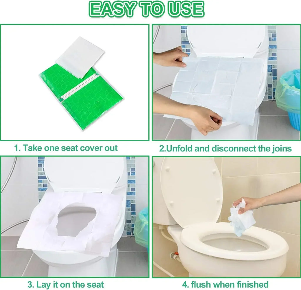 10/100pcs Disposable Toilet Seat Cover Paper Toilet Seat Covers