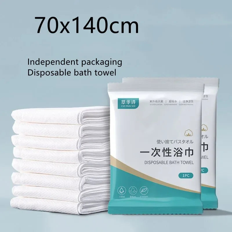 Disposable Compressed Bath Towel - 30x50 cm, 70x140