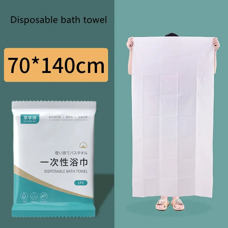 Disposable Compressed Bath Towel - 30x50 cm, 70x140