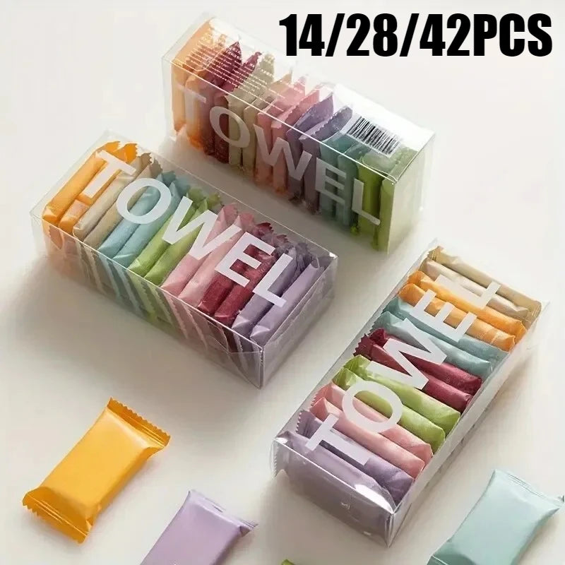14/28/42PCS Disposable Compressed Towels